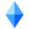 Large Blue Diamond emoji on Emojidex